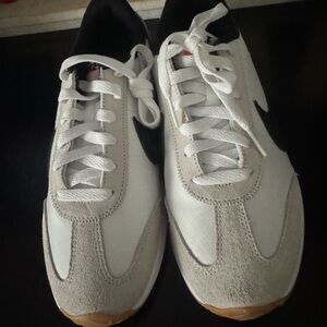 Nike White and Tan Athletic Shoes